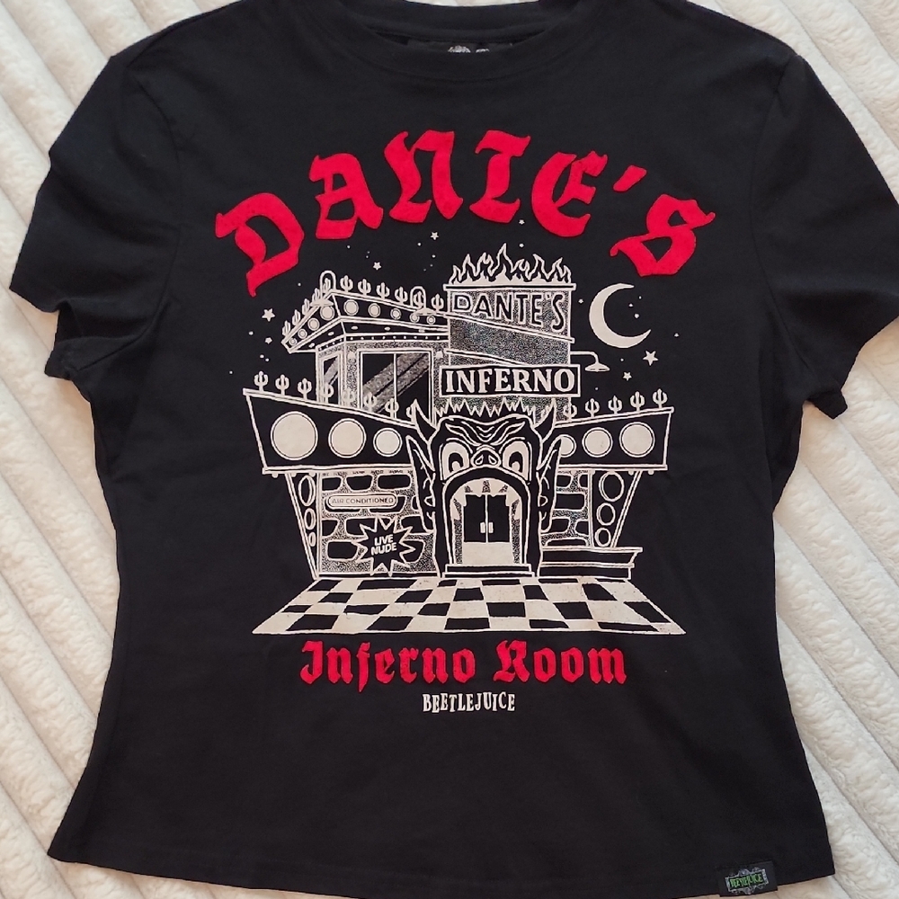 NWOT Killstar Beetlejuice "Dante's Inferno Room" Black Graphic Tee